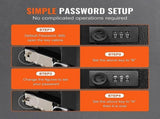 48-Key Cabinet Key Safe with Combination Lock & Keys Wall Mounted Storage V63-954271