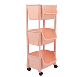 Compact Rolling Storage Organizer Large Capacity Mobile Utility Cart Movable Storage Book Shelf with V1294-YM0901-3116230010912