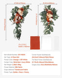VEVOR Artificial Wedding Arch Flowers Kit Orange With 2 Pcs Flowers 2 Pcs Drapes V952-HLGMHTJ4JTCS7O0MFV0