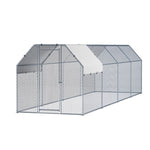 i.Pet Chicken Coop Cage Run Rabbit Hutch Large Walk In Hen House Cover 2mx8mx2m PET-CHICK-CAGE-TRA-2X8-AB