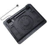Laptop Fan Cooling Pad with Big Fans, Portable Laptop Cooling Fan with 2 in 1 USB Port, Blue LED V1370-AZ4-08076