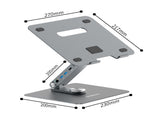 Simplecom CHT660 Adjustable Aluminium Laptop Stand with 6-Port USB-C Docking Station Dual 4K HDMI V28-SIMCHT660