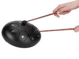 6in Tongue Drum 8Tones Ethereal Hand Pan Drums with Drumstick Percussion InstrumentBlack V1294-YM0721-3117200192312