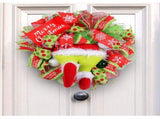 Christmas Green Monster Leg Wreath Door Hanging Decoration Holiday Front Door Decor Outdoor V1358-D132-QAZMLP00019