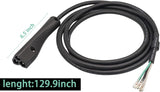 48V Golf Cart Charger Plug 3-Pin Triangle Handle Connector with Wire Fits EZGO RXV 604321, 611219 V1259-DP01-A-5450