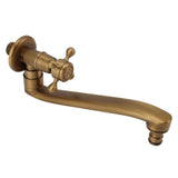 Antique Garden Faucet with Extended Spout Antifreezing Copper Wall Mount Single Cold Water Tap for V1294-YM0706-3112230063012