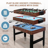4FT 3-in-1 Games Foosball Soccer Hockey Pool Table V63-834011