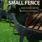 20-pack Red Interlocking Faux Stone Garden Edging Fence - Flexible PVC Flower Bed Border Panel for V888-ELOSUNG56431