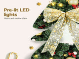 Jingle Jollys Christmas Wreath 60CM LED Garland Berries Bow Baubles Xmas Decor XM-TR-WRE-ORNAMENTS-2FT-LED
