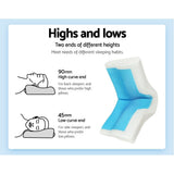 Memory Foam Cervical Pillow with Cool Gel, Contour Neck Support Sleeping Pillow V1188-MS-617-072