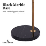 Sarantino Metal Floor Lamp With Opal Glass Shade LMP-MLM-9052