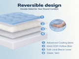 Giselle Bedding Pillowtop Mattress Topper 5cm Reversible Cooling & Soft Coral Fleece Pad for Back TOPPER-DS-KS
