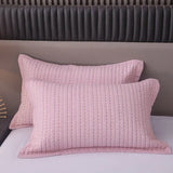 100% Cotton Embossed Pink Stripe Serenity Coverlet Bedspread Set V745-MMPAC061128Q13U