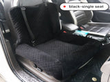 Black Plush Dog Car Booster Seat - 2-in-1 Travel Bed for Small Dogs with Washable Cover V888-ELOSUNG34330
