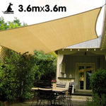 Wallaroo Square Shade Sail 3.6m x 3.6m - Sand SS-36-SQ