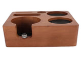 58mm Wooden Coffee Tamper Station Adjustable Multifunctional Coffee Portafilter Tamper Holder Stand V1294-YM0901-3113240240711