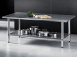 Cefito 1524x762mm Stainless Steel Kitchen Bench 430 SSKB-430S-60-30