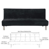 Velvet Futon Cover, Thick Plush Stretch Armless Sofa Bed, Soft Couch Sofa Cover Futon V1370-AZ4-16677