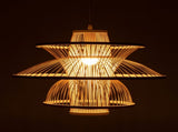 Aurora Natural Hand-Woven Bamboo 3-Layer Pendant Lamp Light V563-75233