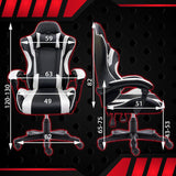 Gaming Chair Office Computer Seating Racing PU Executive Racer Recliner Large Black Red V255-LGCHAIR-RED