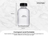 Kitchee 12x 60ml Small Glass Bottles Lids Funnels Brush Labels Pen V238-SUPDZ-41201377476688