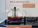 Glass Teapot with Stainless Steel Filter, 1.5 L V1237-ZY-818-272