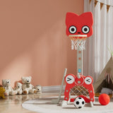 Keezi Kids Basketball Hoop Stand Adjustable 5-in-1 Sports Center Toys Set Red BAS-HOOP-B-KID-M-RD