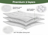 Giselle Bedding King Mattress Topper 5cm Coral Fleece TOPPER-FLEECE-5-K