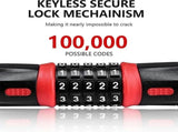 Bike Chain Lock, 5 Digit Combination High Security Bicycle Lock Resettable Heavy Duty Cycling Chain V1308-DSZKI-1197-4