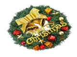Xmas Wreath for Front Door Plastic Xmas Pine Wreath Decoration with Balls Ornament for Fireplace V1294-YM0901-3115240094613