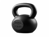 Everfit 24kg Cast Iron Kettlebell Powder Coating Flat Bottom Home Gym FIT-K-KB-IRON-24KG
