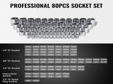 207-Piece Mechanics Tool Set 1/4" 3/8" 1/2" Drive Sockets SAE and Metric V952-SDJXGJTZ14384PX0VV0