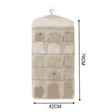 SOGA 2X White Double Sided Hanging Storage Bag Underwear Bra Socks Mesh Pocket Hanger Home Organiser SBOX26WHTX2
