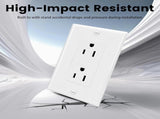 Decorator Receptacle Outlet with Wall Plate, Non-Tamper-Resistant Electrical Outlet, 15 amp Outlet, V1258-DP02-WO-765
