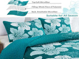 Green Floral Grove Bedspread Coverlet 3 Piece Set V745-AC080810Q13U