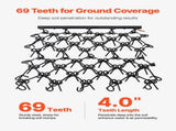 Drag Harrow, 1.2x1.2 m Durable Chain Harrow with 69 Sharp Teeth, Suitable ATV UTV Tractor, Ideal V952-LP44FTDPK0002OK0ZV0