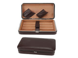 Cigar Holder Case Portable Travel Leather Cigar Humidor Case with Cedarwood Lining for 4 Count V1294-YM3117220227711-0421