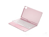 Rose gold Magic Keyboard Case for ipad Air6/Air7 11-inch, Bluetooth Keyboard with RGB Backlight & V888-ELOSUNG34502