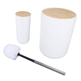 6PCS Bathroom Accessories Set PP Trash Can Soap Dispenser Soap Dish Toothbrush Holder Cup Toilet V1294-YM0901-3112240060811