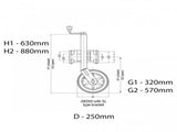 AL-KO 10-inch 623660XP3 Heavy-Duty Solid Tyre Jockey Wheel