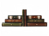 2-Piece Vintage Wooden Bookend Set with 6 Storage Drawers, 16.5 x 12.5 x 17 cm V1188-MS-731-045