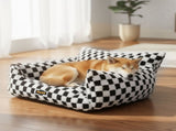 Pawz Pet Bed Plush Checkered Dog Bed Washable Cat Bed PT1370-M-AU