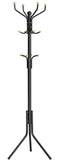 Metal Coat Rack Stand Hat Hanger, Black, 182cm V178-61284