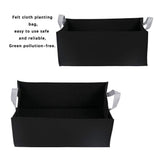 3pcs Rectangular Felt Grow Bag Garden Growing Bag Fabric Plant Container Pot with Handle for Flowers V1294-YM0901-181211LY0122