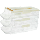 Transparent Plastic Egg Storage Container for Refrigerator with Smooth Edge Slide Design V1369-AZ3-W-18154