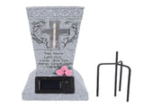 Solar Cemetery Grave Vase Resin Gravestone Vase with LED Ground Stake Adjustable Drainage System for V1294-YM0901-3111250130111