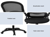Artiss 2x Mesh Office Chair Computer Gaming Desk Chairs Work Study Mid Back OCHAIR-L-2013-BKX2