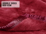 Laura Hill 800-GSM Mink Blanket Queen Size Double-Sided Soft Plush Bed Faux Throw Rug Red MNKHV-RD