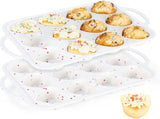 2 Piece Heart Shaped Silicone Muffin Pan with Metal Frame V1237-ZY-818-044