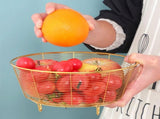 Stainless Steel Fruit Basket, Kitchen Countertop Storage Bowl for Fruits Vegetables Bread, Modern V1192-AZ-W-25137